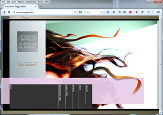 Janssen & Reijgwart homepage van de Flash website