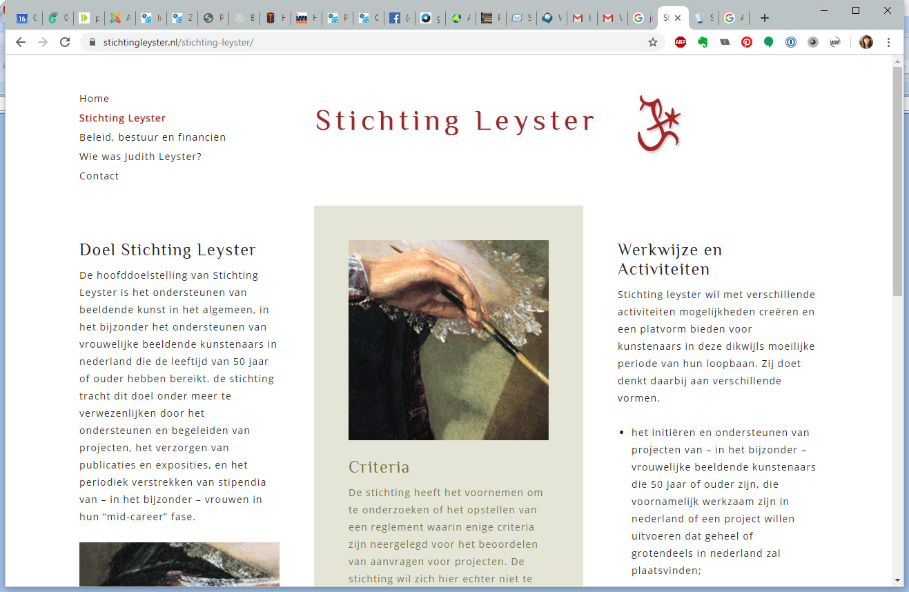 Stichting Leyster, de 'about' pagina