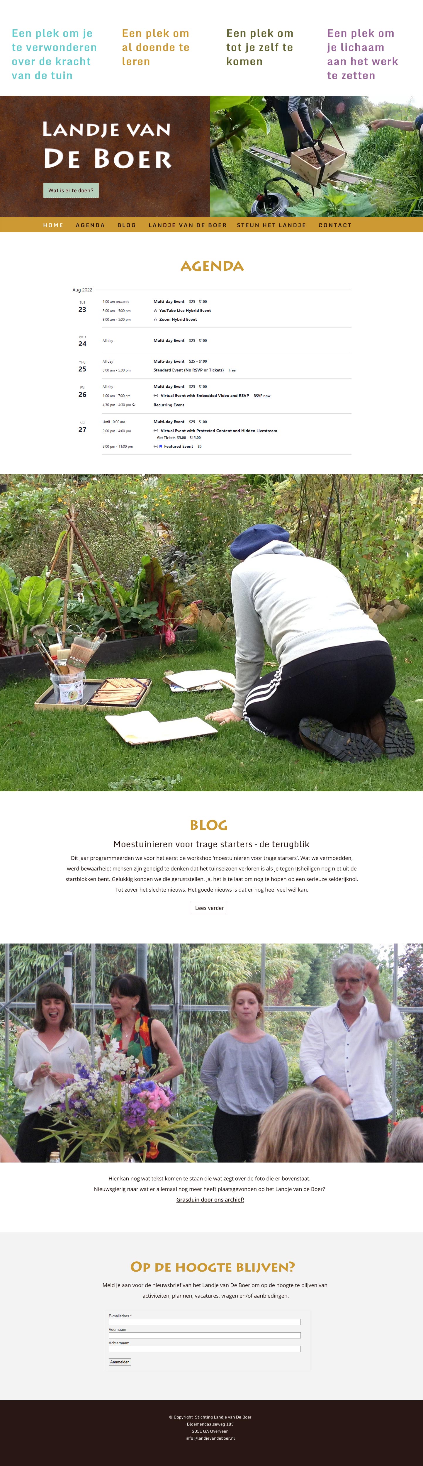 webdesign home landje van de boer